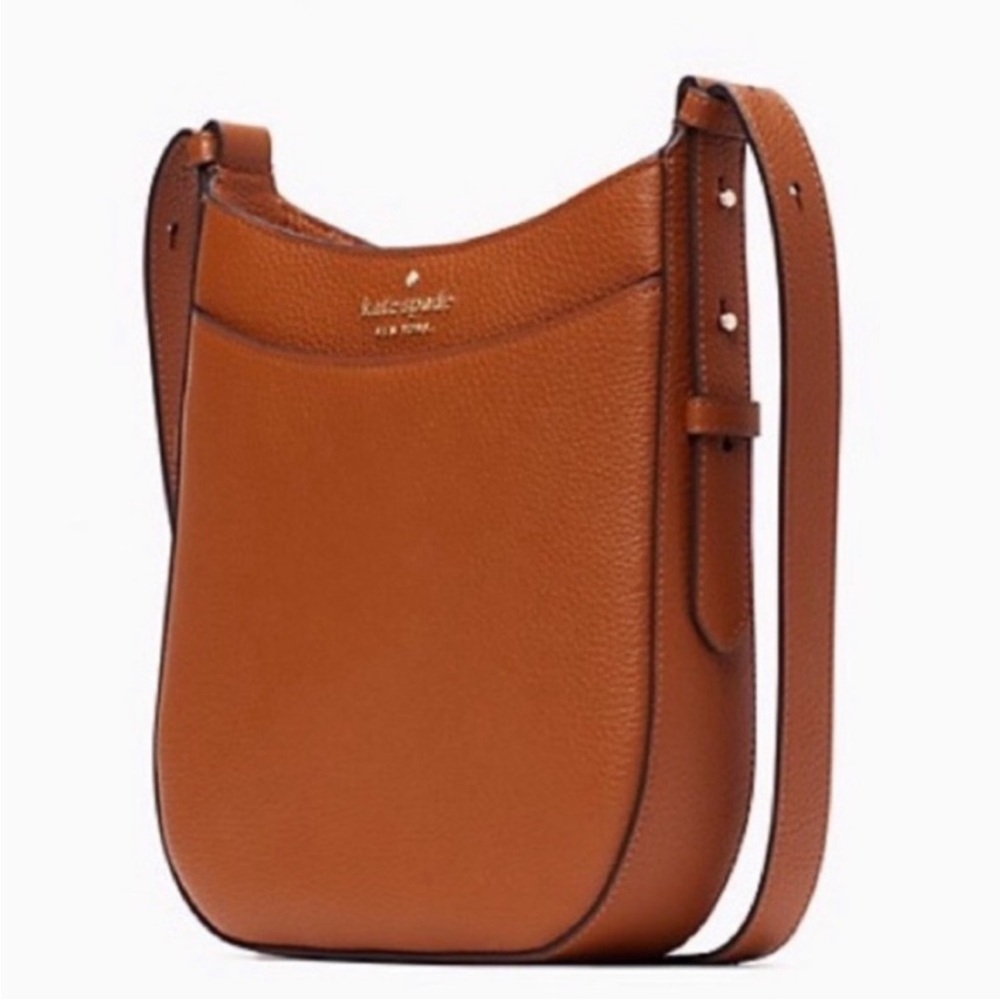 Kate Spade Leila Crossbody Bag Tan Pebbled Leather - Picture 4 of 7